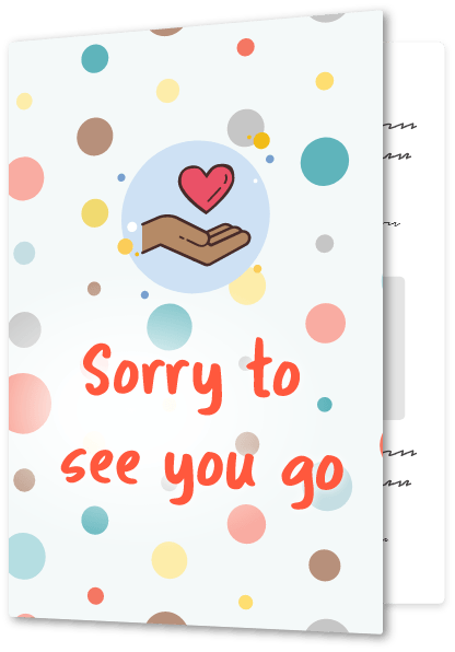 Example leaving card design number 6