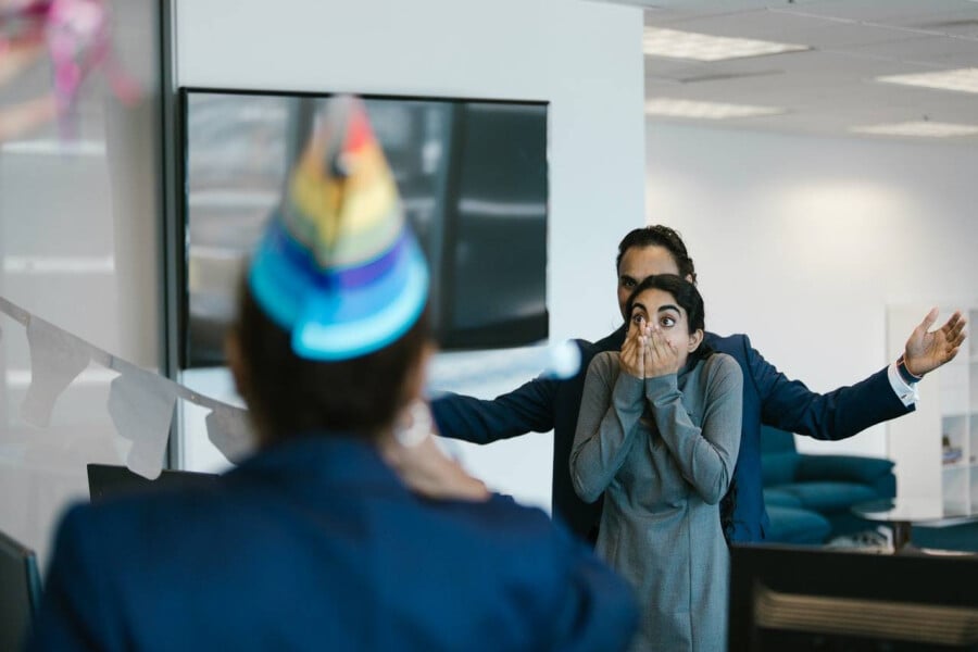 Employee work anniversary celebration