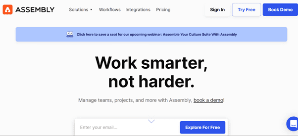 Assembly homepage