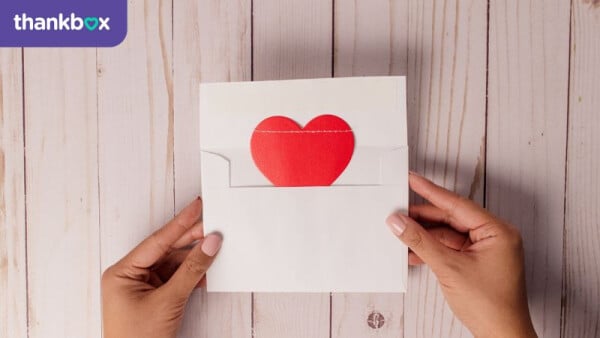 Moonpig alternatives white and red heart print card