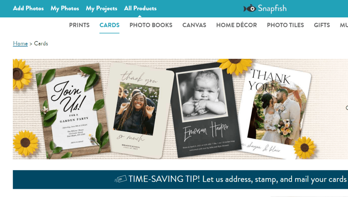 Moonpig alternative - Snapfish
