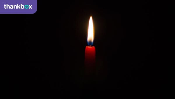 A single candle in memory of a lost loved one