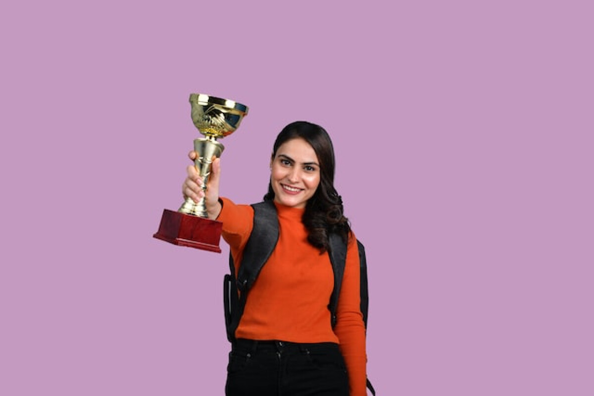 An image of an Employee of the Month trophy winner