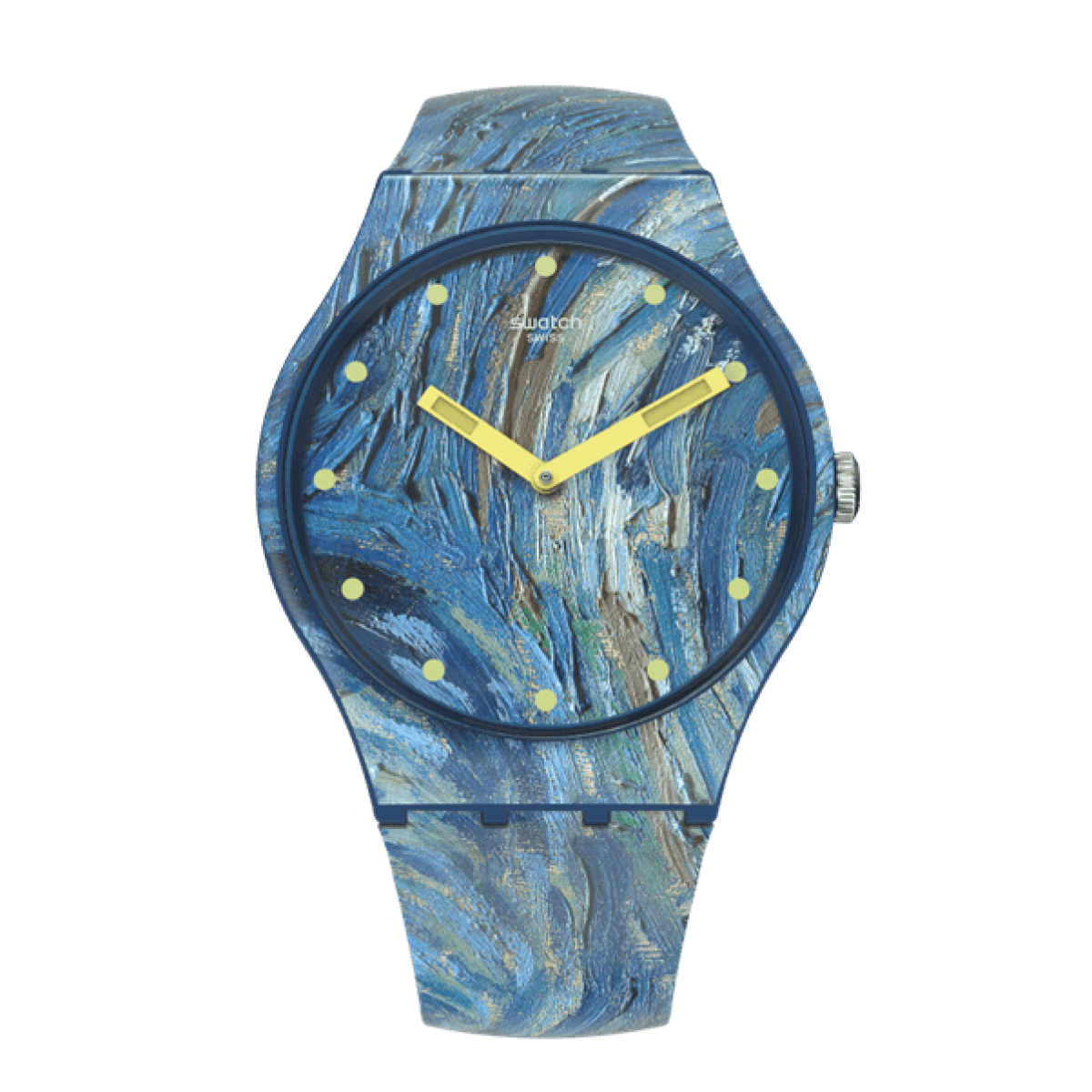 Modern Swatch watch blue