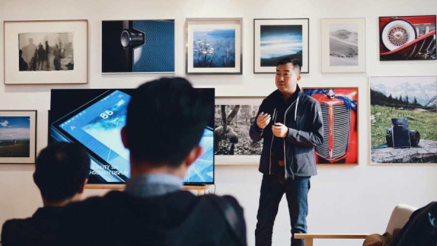 Man doing a presentation